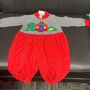 City Kids Vintage school bus romper.